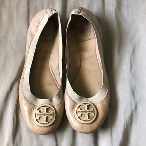Tory Burch Ballet Flats, Tan, US W 9.5